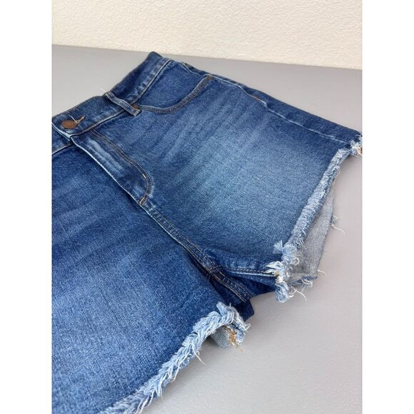 LOFT women's 29 waist 8 medium wash high‎ rise cutoff jean shorts 3" inseam - Picture 2 of 7